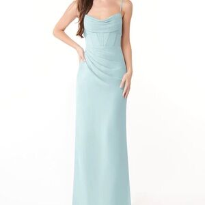 Azazie Light Blue Bridesmaid Dress